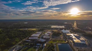 Sunrise Hyperlaps Drone Flight