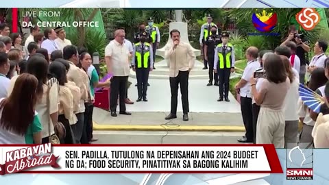 Sen. Padilla, tutulong na depensahan ang 2024 budget ng DA