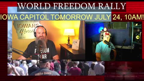 World Wide Freedom Rally at the Iowa Capitol on Saturday, July 24 2021