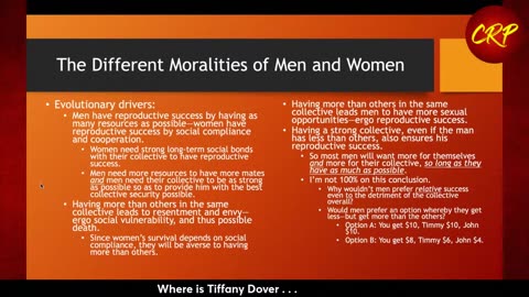 Weekly Webinar #98: The Different Moralities of Men and Women