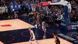 NBA - SGA goes backdoor and slams him IN! Thunder King