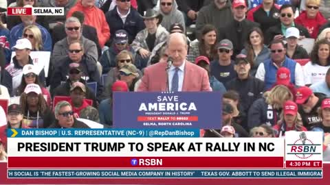 Rep. Dan Bishop (R-NC) Full Speech at President Trump Rally in Selma, NC.