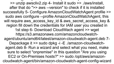 How to send logs from onpremise servers to AWS Cloudwatch