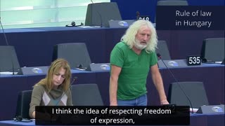 Mick Wallace says the freedom of expression "is under threat in Europe"