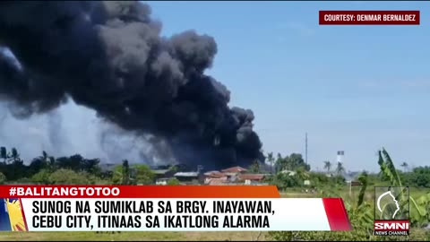 Sunog na sumiklab sa Brgy. Inayawan, Cebu City, itinaas sa ikatlong alarma