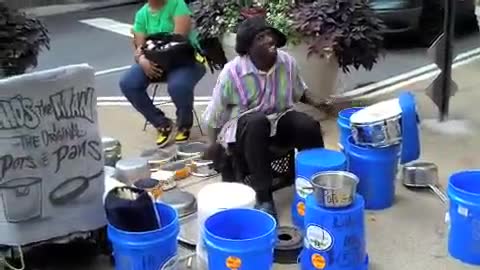 Street Performer Series: NYC Pots and Pans Drummer