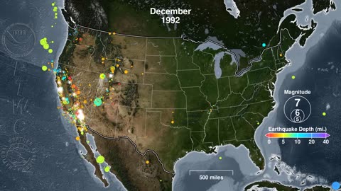 40 Years of Earthquakes in the Contiguous United States: 1980 - 2020