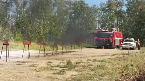 Airport Firefighting ARFF Truck Purple K Test