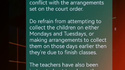 April 2017 3rd unnecessary disruption to shared custody part 6