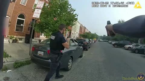Bodycam footage shows Baltimore Police return fire and fatally shoot 40-year-old wanted suspect