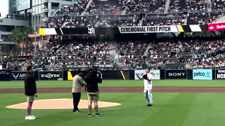 Steve-O Spits Fire During Epic First Pitch At Padres Game