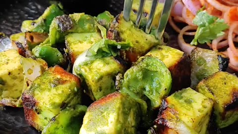 "Deliciously Green and Protein-Packed: Unleash the Flavor with High Protein Hariyali Paneer Tikka!"