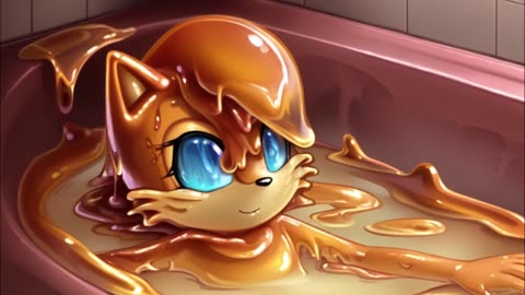 Sally Acorn Melting Away In A Tub (Done By Mobians.AI)