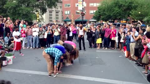 Jumping Over People - Street Performers in New York City