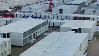 Quarantine camp in China's Guangzhou city is being built with 90,000 isolation pods