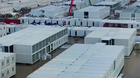 Quarantine camp in China's Guangzhou city is being built with 90,000 isolation pods