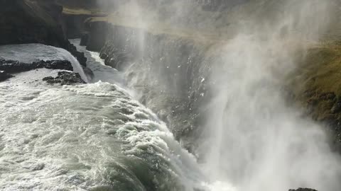 Waterfall Iceland Water Landscape Nature Icelandic