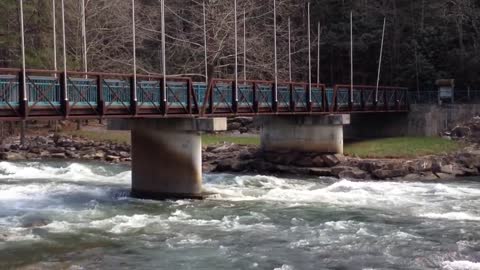 Overlooking some white water. I was FREEZING while Shooting this video!