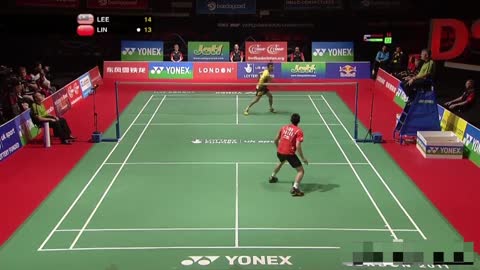 Highlights of men's singles badminton match