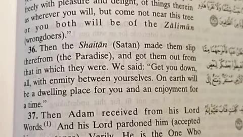 Allah send Adam to paradise but