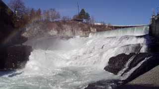 Spokane Falls Waterfall Sounds | with Music | Sleep or Background Noise