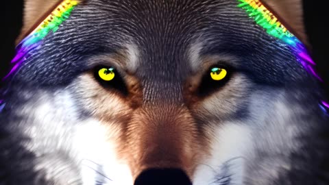 Wolf art created by Artificial Intelligence