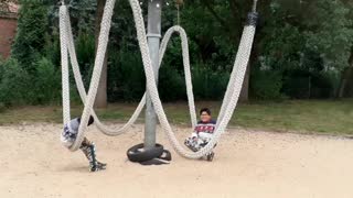 Children's play in a playground
