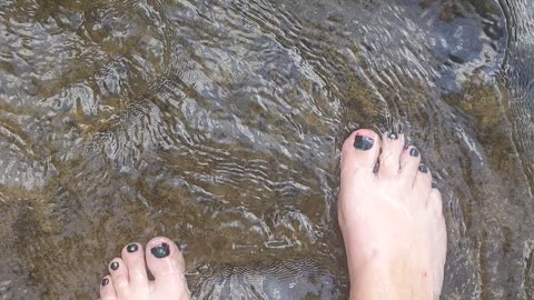 Toes in the creek
