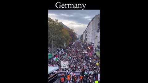 Berlin looks like Gaza, overrun by Violent Radical Pro Hamas Immigrants.
