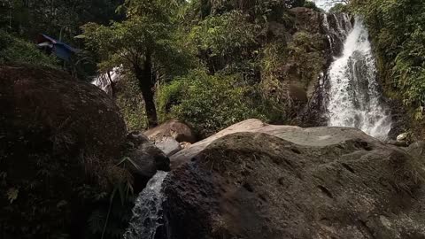 Challenging trip to Curug Sajodo waterfall, Lebak Banten, Indonesia