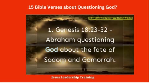 15 Bible Verses about Questioning God