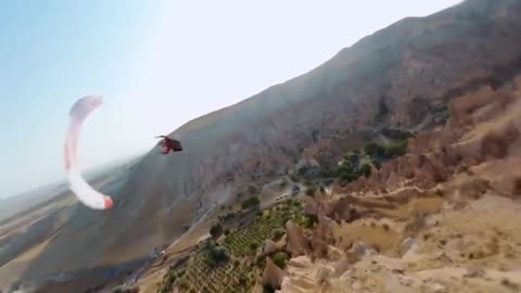 Valentin Delluc paragliding over breathtaking Capadocia,