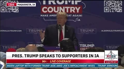 09/20/23 Trump speaking in Iowa. “This Pause”.