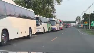 Massive Convoy of Invaders onboard Organized Buses out of Costa Rica to USA