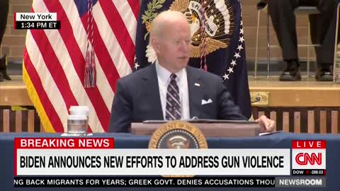 President Joe Biden speaks about funding the police