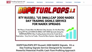 Introducing DOPETUALPOPS1 1 RTY Russell 2000 NADEX Spreads Day Trading Signals