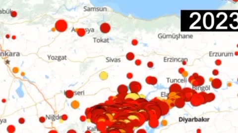 Earthquakes in Turkey 2004-2023