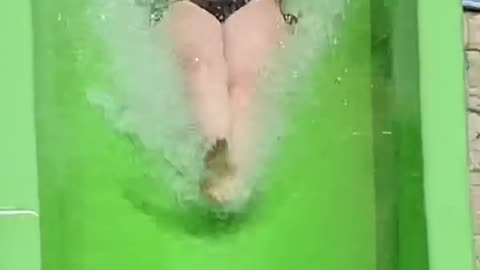Fast Slides At The Waterpark