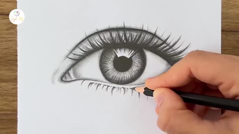 How to draw a realistic drawing ll easiyest eye tutorial ll easy drawing sketch...