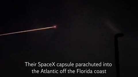 Nasa's SpaceX crew splash down off Florida coast after six month mission