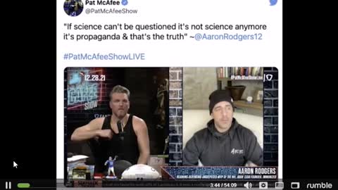 Aaron Rodgers speaks TRUTH about the NFL's secret use of Ivermectin - Pat McAfee Show