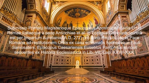 IVS PRIMATVS MAGISTERIIQVE EPISCOPATVS ROMÆ ITALIÆQVE FIRMATVM EST PER IMPERIVM AVRELIANI (A.D. 272)