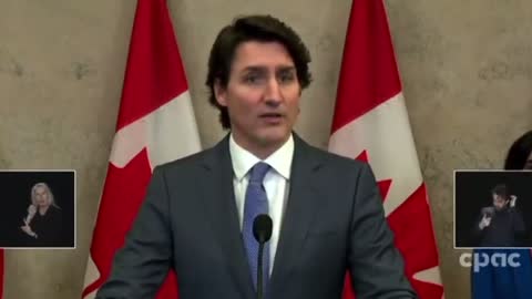 Trudeau gaslighting about the trucker convoy. *See Description*