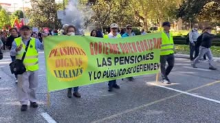 Spanish retirees took to the streets against the soaring prices for food, housing, and electricity.