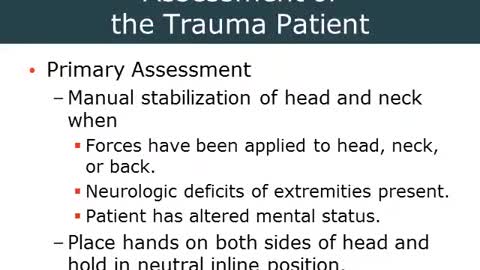 AEMT Ch 34 Mechanisms of Injury, Trauma Assessment, and Triage Part 2