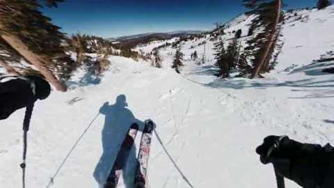 Skiing Fast Line at Mammoth - GoPro MAX in 4K