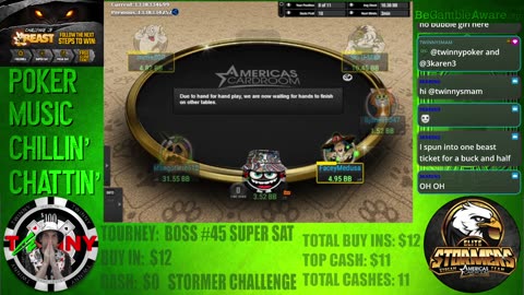 $95 super sat ticket win BOSS #45