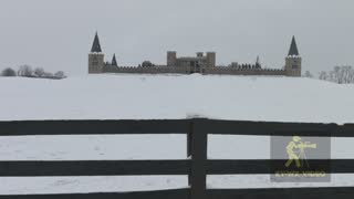 Kentucky Castle Surrounded By Snow