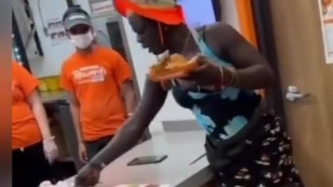 Homeless Man Steals Popeyes Chicken And Walks Out