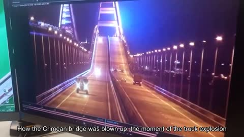 How the Crimean bridge was blown up: the moment of the truck explosion